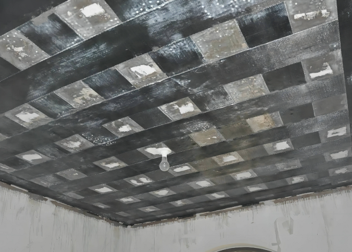 白银碳纤维布加固